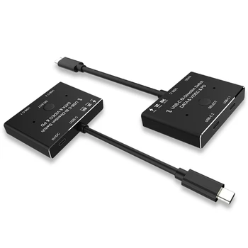 KVM USB C Двусторонний Переключатель 1X2/2X1 USB 3.1 Splitter Data Video Switcher 8K @ 30Hz PD 100W Для Монитора ПК Мобильного Телефона