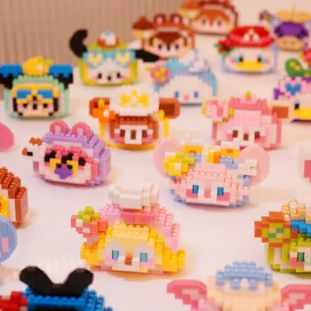 Kawaii Mini Disney Butter Roll Строительные блоки Дональда Микки LinaBell 3D Sanrio Kuromi Kitty Кирпичная модель игрушки-головоломки в подарок