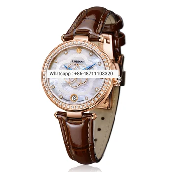 LOBINNI 2021 Женские часы с бриллиантами Модные Новые женские Часы с маленьким циферблатом Montre Femme Механические часы из нержавеющей стали Автоматические