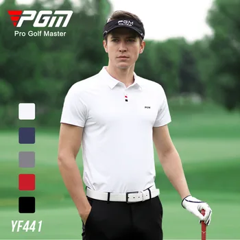 PGM Golf Clothing Мужская Летняя Дышащая Одежда, Футболка с короткими рукавами, Быстросохнущая Функциональная Ткань, Мужская одежда для гольфа