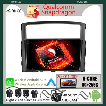 Qualcomm Android Для Mitsubishi Pajero 4 V80 V90 2006-2014 Автомобильный 5G ПРОЦЕССОР HDR Высокопроизводительный GPS Мультимедийный Плеер WIFI BT QLED