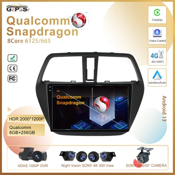 Qualcomm Android13 Для Suzuki SX4 2 S-Cross 2012-2016 Автомобильный DVD GPS Навигация Мультимедийный плеер 5G wifi BT Без 2din QLED Экрана