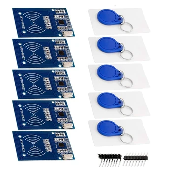 RFID-комплект RC522 со считывателем, чипом и картой 13,56 МГц SPI, совместимый с Arduino и Raspberry Pi