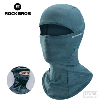 ROCKBROS, полнолицевая маска, защита от ультрафиолета, Велосипедная летняя балаклава, шапка, велосипедный шарф, дышащие уличные мотоциклетные