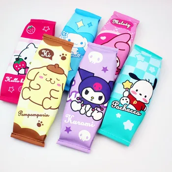 Sanrio 5шт Канцелярский Пенал Kawaii Hello Kitty Kuromi Детский Мультяшный Пенал Для студентов Милые Креативные Подарки Оптом