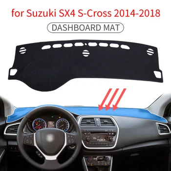Smaee для Suzuki SX4 S-Cross 2014 ~ 2019 Противоскользящий Коврик Накладка на Приборную панель Солнцезащитный Козырек Аксессуары для Dashmat SX-4 SX 4 S Cross SCross