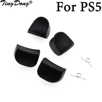TingDong1set Замена пружинной кнопки PS5 L1 R1 L2 R2 Полный Комплект Ремкомплектов Кнопок для контроллера DualSense 5 кнопок PS5