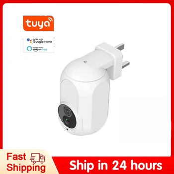 Tuya APP Wall Plug In Camera Wifi 360 ° 1080P Видеонаблюдение Домашняя Безопасность Защита Ночного Видения Светодиодная Лампа IP Камеры Wanan