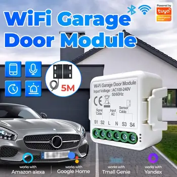 Tuya Smart WiFi Контроллер открывания гаражных ворот Приложение Голосовой пульт дистанционного управления Работа с Alexa Google Домашний ассистент Яндекс Алиса
