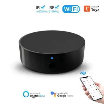 Tuya WiFi ИК-пульт дистанционного управления, умный дом Универсальный инфракрасный для кондиционера, телевизора, DVD работа с Alexa/ главная/яндекс