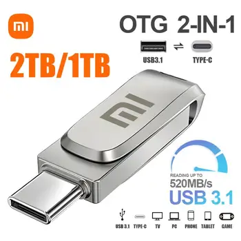 Xiaomi OTG Type C Флеш-Накопитель 1 ТБ 2 ТБ Mini Metal Usb Memory Stick 512 ГБ Usb Флэш-Карта 128 ГБ USB 3.0 Флешка Для Смартфона ПК