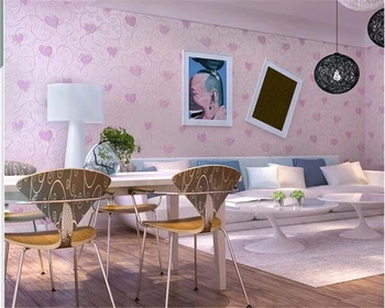 beibehang Современные классические обои модные милые голубые розовые обои для влюбленных мальчиков и девочек спальня нетканый материал papel de parede 3d обои