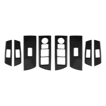 Автомобильное Оконное стекло из углеродного волокна Кнопка Подъема Отделка Переключателя Крышка Дверного Подлокотника Наклейка на панель для Mazda CX-9 2016-2020