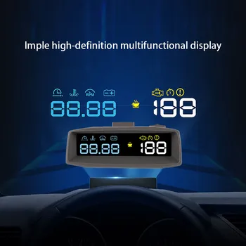 Автомобильный Универсальный Головной Дисплей Автомобильный HUD-Дисплей Автомобильный HD Speed Цифровой Проектор OBD2 II EUOBD Автомобильный HUD-ГоловнойДисплей 4F Аксессуар