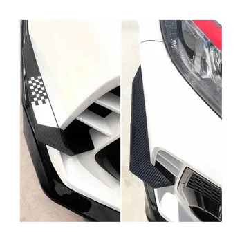 Автомобильный Черный сплиттер для губ на переднем бампере, наклейка на спойлер Canard для Honda Civic 10TH Type-R 2019-2021