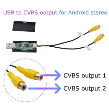 Адаптер Видеовыхода USB-CVBS 2 Выхода CVBS Кабель USB-RCA DC 5V USB для Android Мультимедийный Плеер для Android TV Player