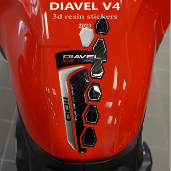 Аксессуары для мотоциклов, защита бака, 3D набор наклеек из эпоксидной смолы для Ducati Diavel V4 2023-