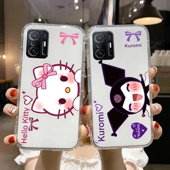 Аниме Hello Kitty Kulomi Для Xiaomi Mi 13 12T 12S 12X 11i 11X 11T Play HyperCharge Lite Ultra Pro Прозрачный Чехол Для Телефона