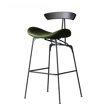 Барный стул в скандинавском стиле, барный стул в индустриальном стиле, современный стул для ресторана, высокие стулья, барный стул с домашней спинкой
