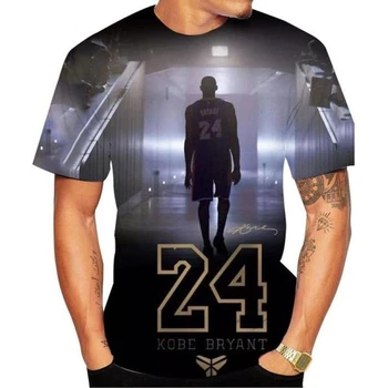 Баскетбольная звезда 2023 года № 24, футболка с короткими рукавами, топы с 3D-принтом для мужчин и женщин, детские 100-6XL