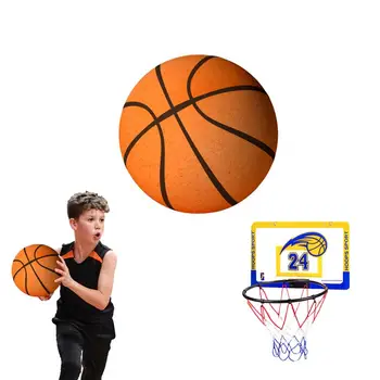 Баскетбольный мяч из пенопласта, баскетбольный мяч из полиуретана, бесшумный мяч, баскетбольный мяч с высокой плотностью, мягкий и легкий мяч для тренировок и в помещении