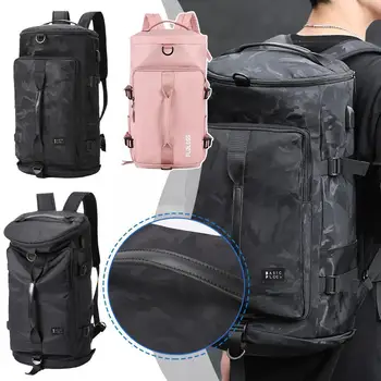 Баскетбольный спортивный рюкзак повышенной емкости для путешествий, водонепроницаемая сумка через плечо, спортивная зарядка, Повседневная спортивная сумка для скалолазания, Usb-сумка для скалолазания, Hiki S6o6