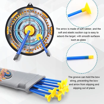 Безопасная и надежная игрушка-стрела на присоске для детей, обучающих стрельбе из лука, Безопасная и надежная, легкая