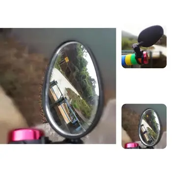 Безопасное велосипедное зеркало Простая установка Черное велосипедное зеркало заднего вида Практичное велосипедное зеркало заднего вида