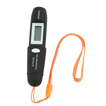 Бесконтактный мини-инфракрасный термометр для измерения температуры с цифровым ЖК-дисплеем, инфракрасный термометр, ручка DT8220 Черный