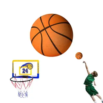 Бесшумный баскетбольный мяч для дриблинга в помещении, тренировочный мяч из искусственной кожи, мягкий баскетбольный мяч высокой плотности, бесшумный баскетбольный мяч из мягкой пены для игры