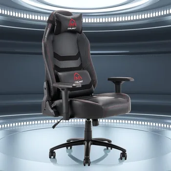Большое и высокое игровое кресло 400 фунтов, кресло для гоночных компьютерных геймеров, Эргономичное офисное кресло для ПК с мягким сиденьем