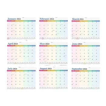 Бумажный магнитный календарь на магните для холодильника, настенный декор, планирование времени, настенный календарь на 18 месяцев, ежемесячный планировщик календарей