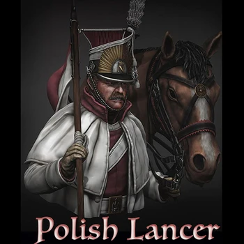 В Разобранном виде 1/10 человек старинный офицер Польский Улан Бюст Фигурка из смолы миниатюрные модельные наборы Неокрашенный