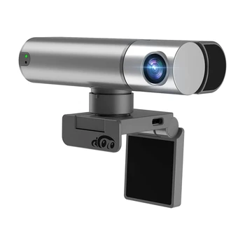 Веб-камера 2K с интеллектуальным датчиком AI Автоматическое отслеживание, управление жестами, зумирование, компьютерная камера для игровой конференции Youtube