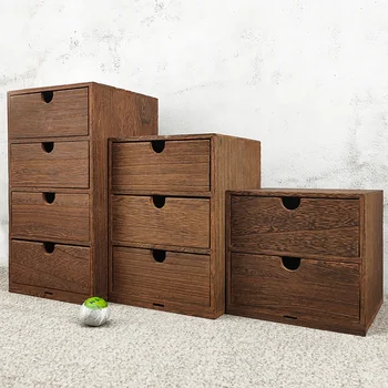 Выдвижной деревянный органайзер для хранения, Небольшие настольные Декоративные ящики для шкафов