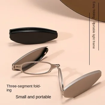 Высококачественные портативные складные очки для чтения, мужские и женские, ультратонкие компьютерные очки с защитой от синего света и футляром для очков 1.5 2.5