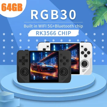 Горячая Игровая консоль RGB30 в стиле Ретро 16G + 64G 4,0-дюймовый Четырехъядерный процессор 720X720 5 ГГц Wifi + Bluetooth 4100 мАч Ручной Игровой контроллер