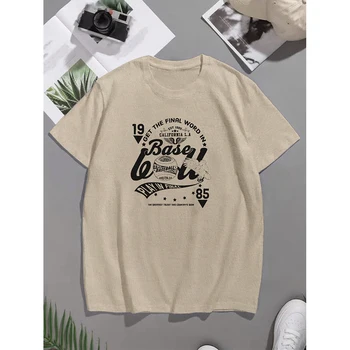 Графическая мужская футболка весенне-осенний тренд, дышащая модная одежда, уличная одежда с круглым вырезом, мужская футболка