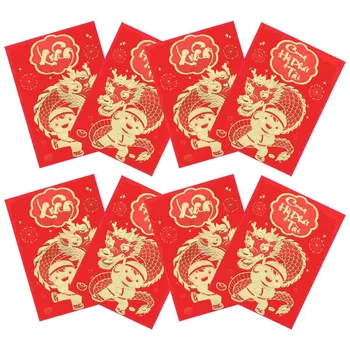 Денежные Красные карманы, Китайские Счастливые Денежные Конверты, Годовые Красные Конверты, Денежные Конверты, Денежные мешки в произвольном стиле