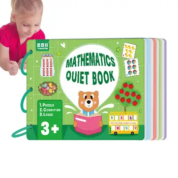 Детская книга для занятий сенсорной и тихой активностью для детей 3-6 лет, игра-головоломка для подбора чисел животных, обучающие материалы для игры в мозг