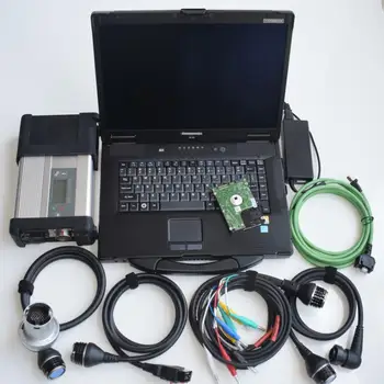 Диагностический инструмент WIFI MB Star для автомобилей Mercdes SD Connect Compact C5 с программным обеспечением V2023.12 HDD в ноутбуке CF-52 4GB Toughbook