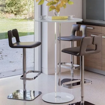 Дизайнерские стульчики для кормления, барные стулья, Эргономичный Поворотный Регулируемый Винтажный барный стул, Табуреты для бара середины века