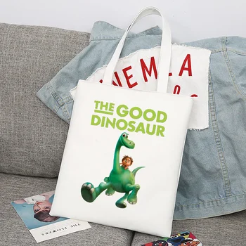 Дисней Добрый динозавр, складная многоразовая тканевая сумка для покупок, сумка Harajuku, студенческая холщовая сумка-тоут, хозяйственная сумка, сумочка