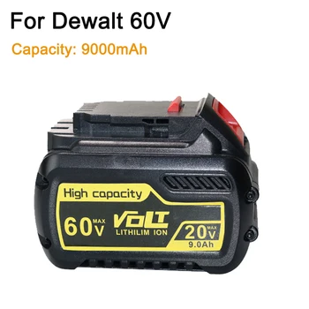 Для DeWalt 20V 60V 9.0 Ah DCB606 литий-ионный аккумулятор для аккумулятора DeWalt MAXX R20 V / 60V