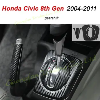 Для Honda Civic 8-го Поколения 2004-2011 Внутренняя Центральная Панель Управления Дверной Ручкой Наклейки Из Углеродного Волокна Наклейки Для стайлинга Автомобилей Аксессуары
