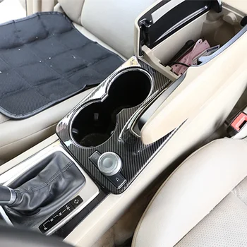 Для Mercedes Benz GLK X204 2008-2015 Текстура ABS из углеродного волокна Центральная консоль автомобиля Держатель стакана воды Рамка Крышка Отделка Аксессуары