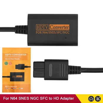 Для N64 в HDMI-Совместимый HDTV Конвертер Кабель-адаптер для N64/Gamecube/SNES/SFC Plug Play Full Digital 720P Без внешнего питания