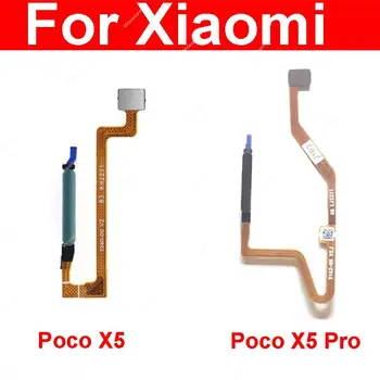 Для Xiaomi Poco X5 X5 Pro Гибкий кабель для отпечатков пальцев Кнопка питания Кнопка Home Сенсорный датчик отпечатков пальцев Детали гибкой ленты