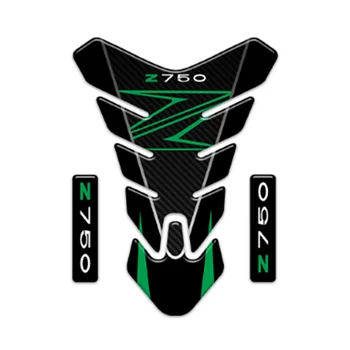 Для протектора топливного бака мотоцикла KAWASAKI Z750 3D гелевая наклейка - зеленая наклейка