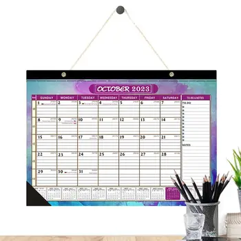 Ежемесячный календарь на 2024 год Январь декабрь Простой ежемесячный настенный календарь, красочный настенный календарь для заметок, планирование планирования на 12 месяцев